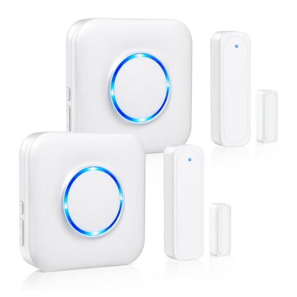 Wireless Door Chime Alarm 2R/2S 600ft Range 58 Chimes NIB Open Box - Picture 1 of 11